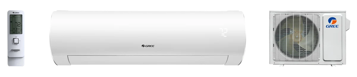 GREE Sapphire ductless-system image from the cited product page. Confirm the model generation and refrigerant offered.